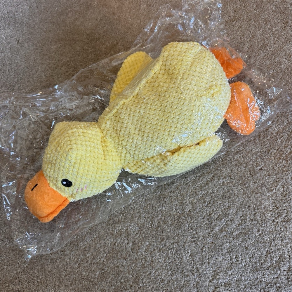 Mellow Dog Calming Duck, 2025 New Yellow Duck Dog Toy, Quacking Sound Pillow